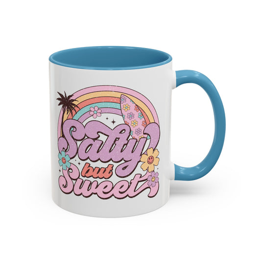Groovy Summer Collection: "Salty but Sweet " left handed 110z 2 tone Mug