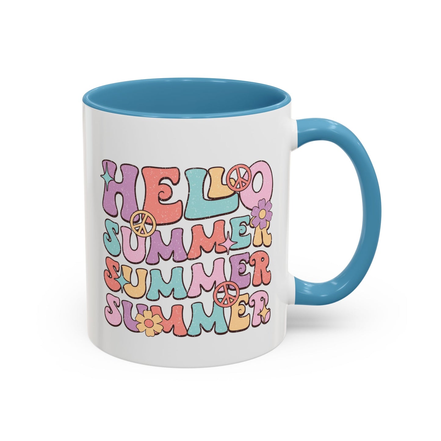 Groovy Summer Collection: "Hello Summer " left handed 110z 2 tone Mug