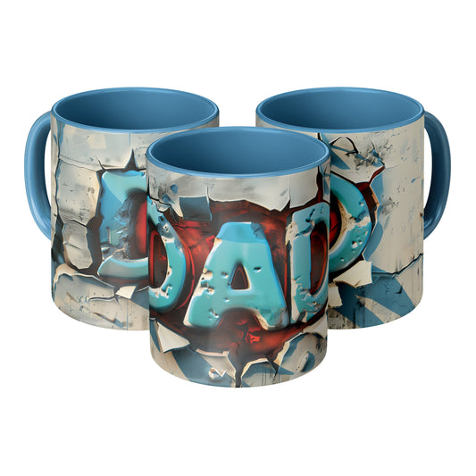 3D Dad Coffee Mug (blue Trim )