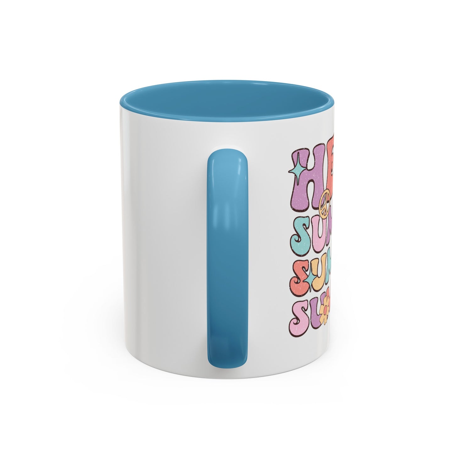 Groovy Summer Collection: "Hello Summer" right handed 110z 2 tone Mug