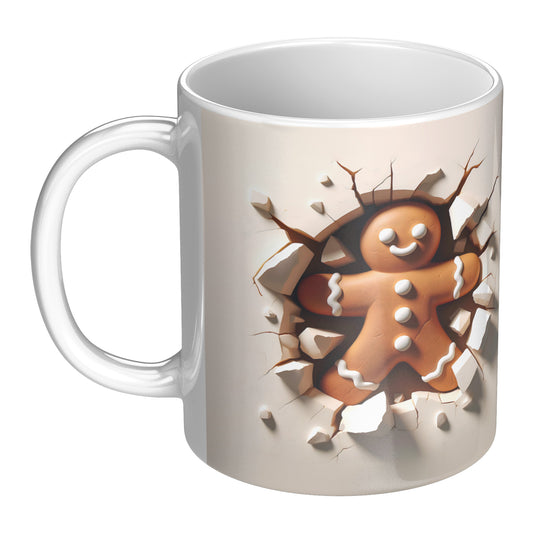 Gingerbread Man 3D Christmas Mug