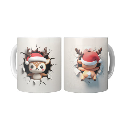 Reindeer 3D Christmas Mug