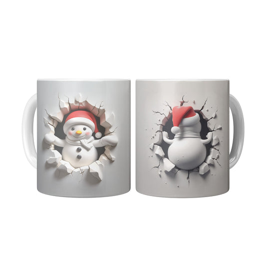 Snowman 3D Christmas Mug