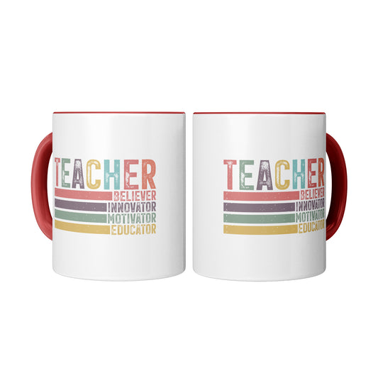 Teacher Mug (Red Accent)