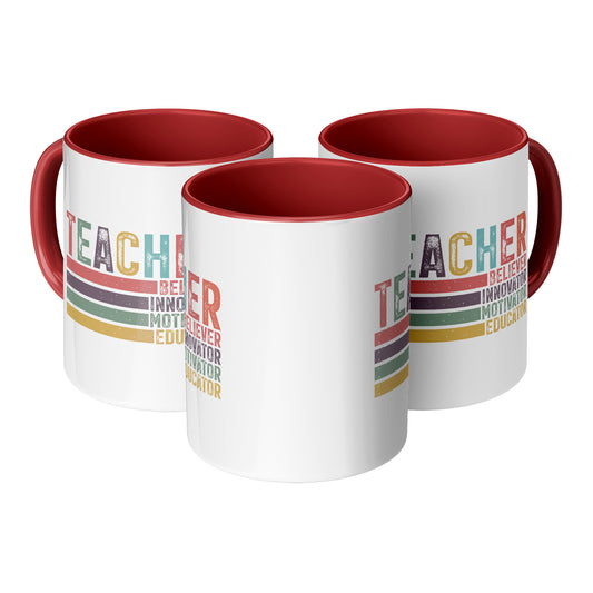 Teacher Mug (Red Accent)