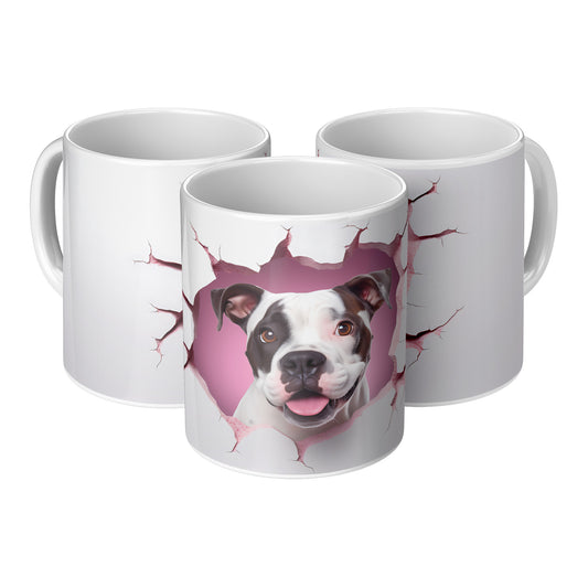 Valentine Dog 3D Wall Ceramic Mug, 11oz FW (Boxer)