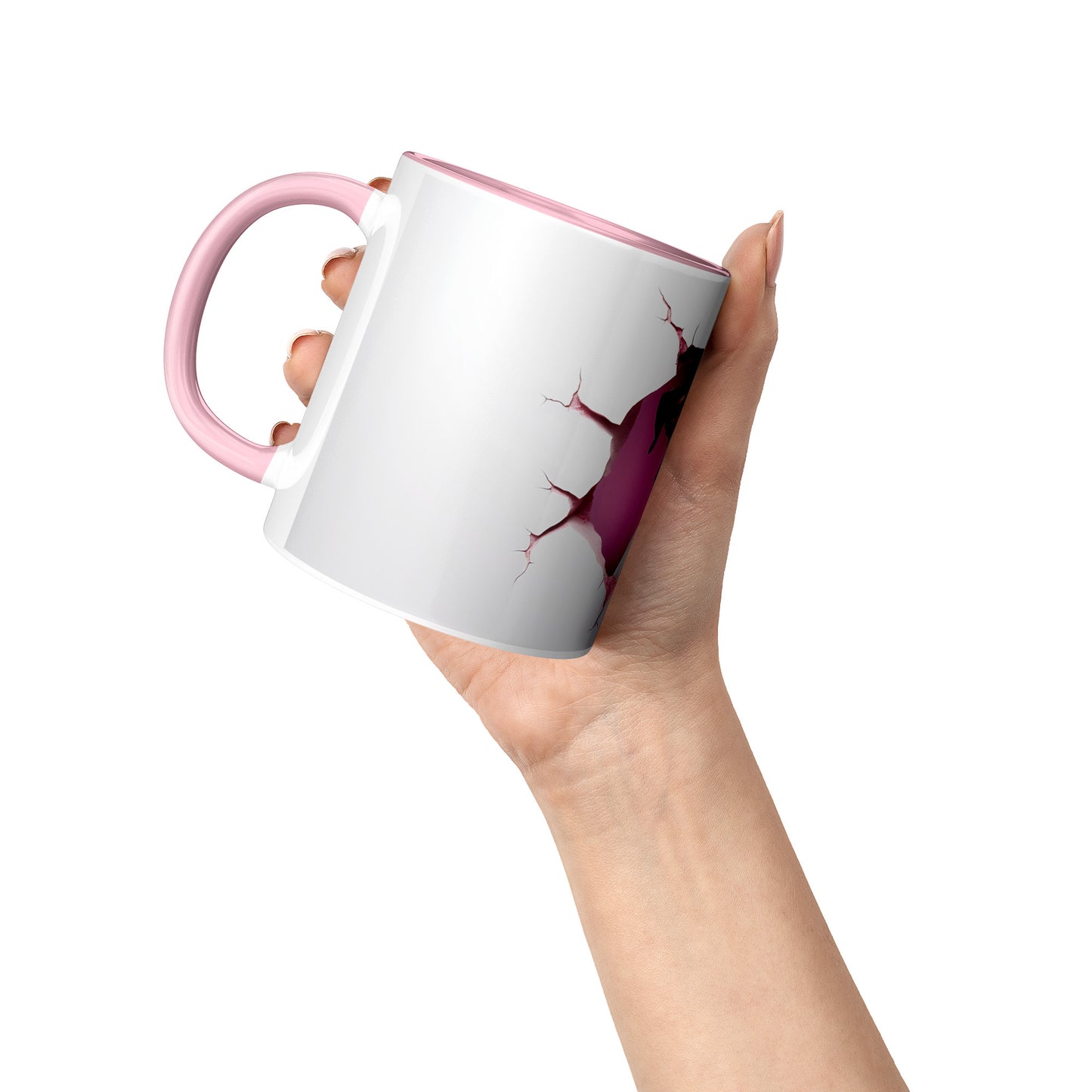 Valentine Dog 3D Wall Pink Accent Mug, 11oz (Boxer)