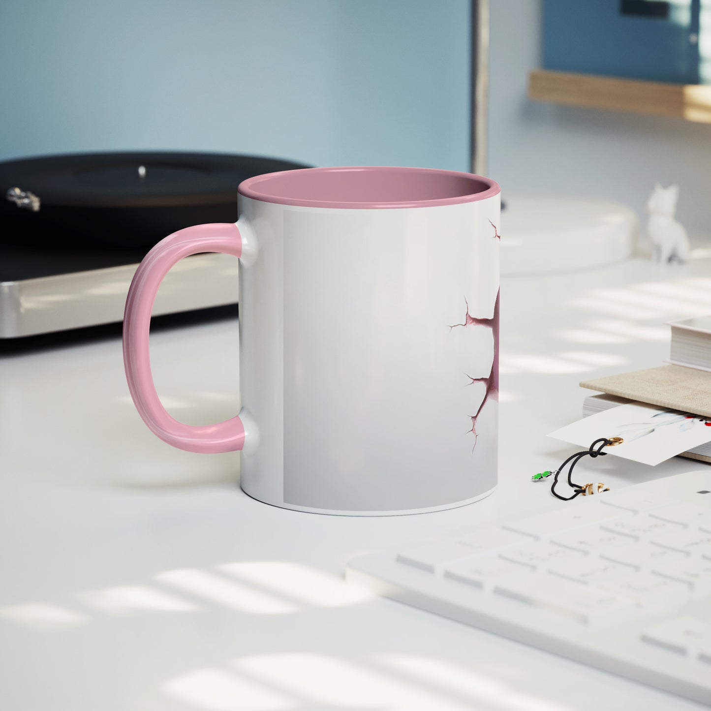 Valentine Dog 3D Wall Pink Accent Mug, 11oz (Boxer)
