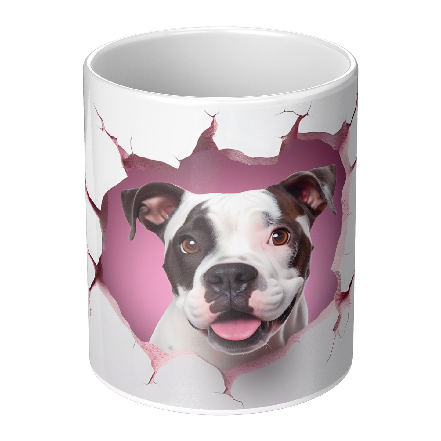 Valentine Dog 3D Wall Ceramic Mug, 11oz (Boxer)
