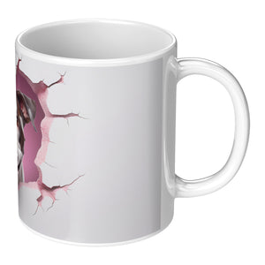 Valentine Dog 3D Wall Ceramic Mug, 11oz (Boxer)