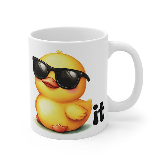 Mug 11oz " Duck It" Funny Coffee Left Hand