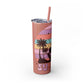 "Summer Vibes " Skinny Tumbler with Straw, 20oz