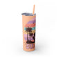 "Summer Vibes " Skinny Tumbler with Straw, 20oz