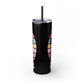 "Summer Vibes " Skinny Tumbler with Straw, 20oz