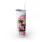 "Summer Vibes " Skinny Tumbler with Straw, 20oz