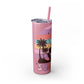 "Summer Vibes " Skinny Tumbler with Straw, 20oz