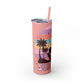 "Summer Vibes " Skinny Tumbler with Straw, 20oz