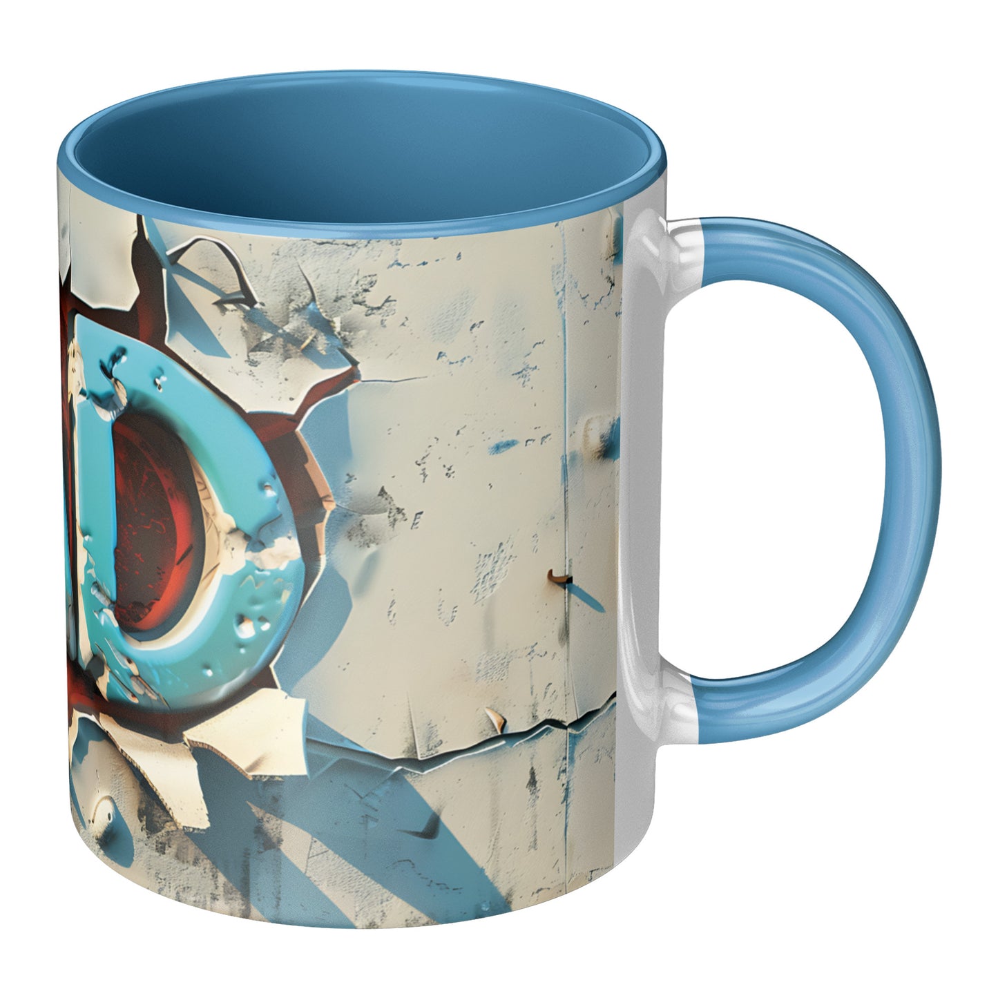 3D Dad Coffee Mug (blue Trim )