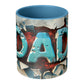 3D Dad Coffee Mug (blue Trim )