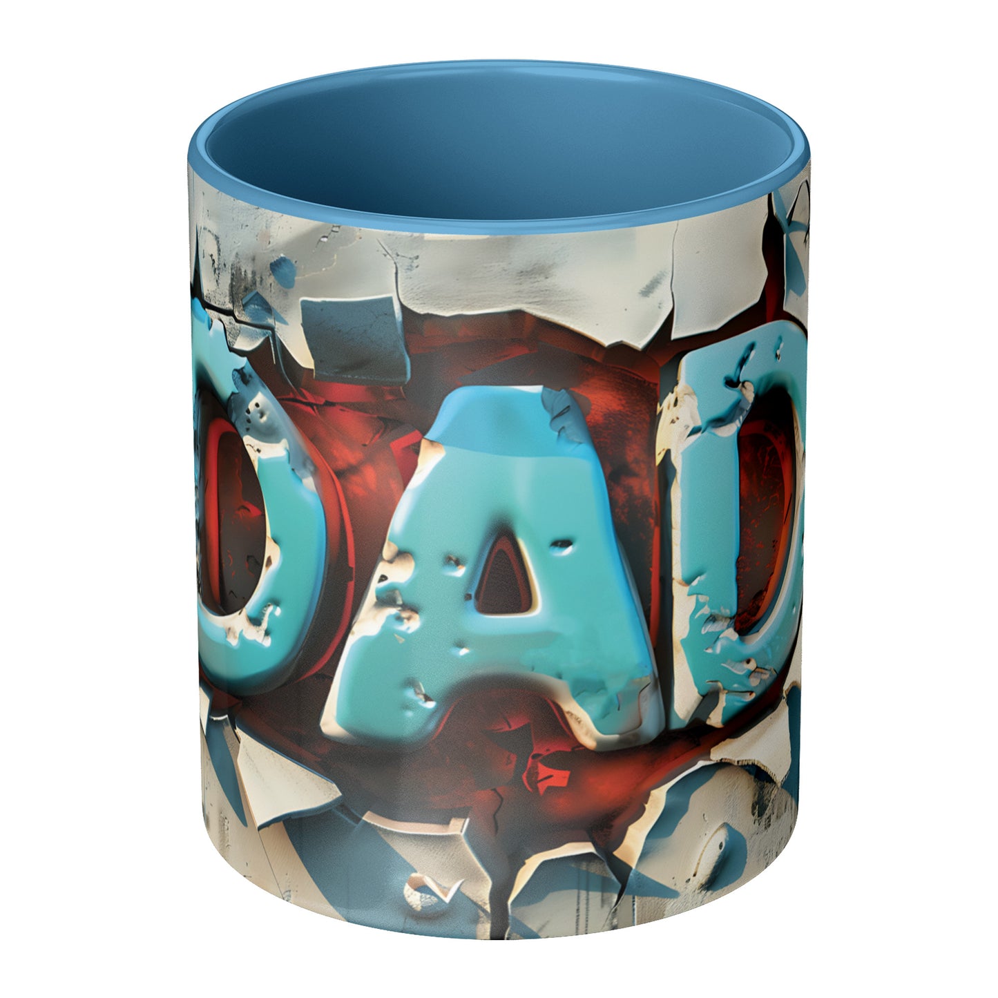 3D Dad Coffee Mug (blue Trim )
