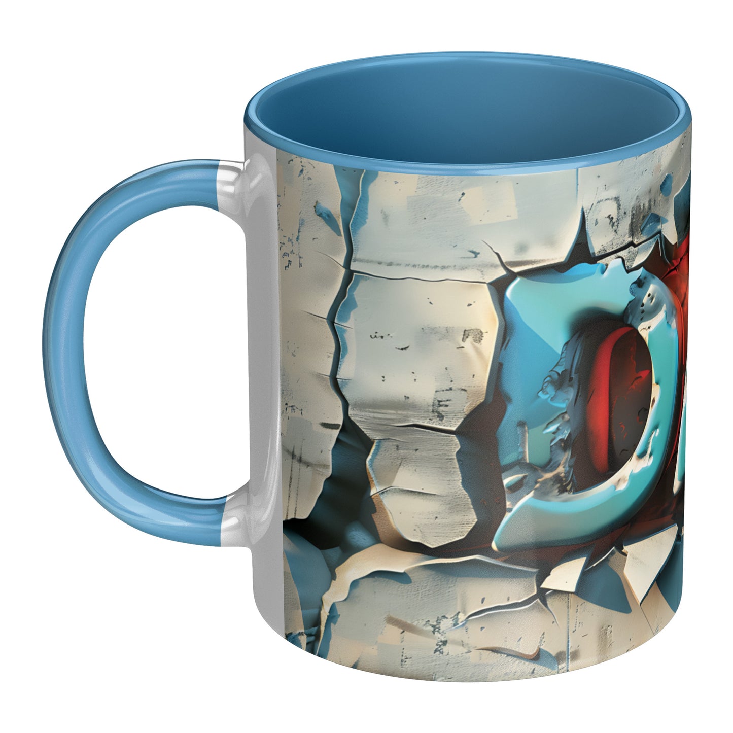 3D Dad Coffee Mug (blue Trim )