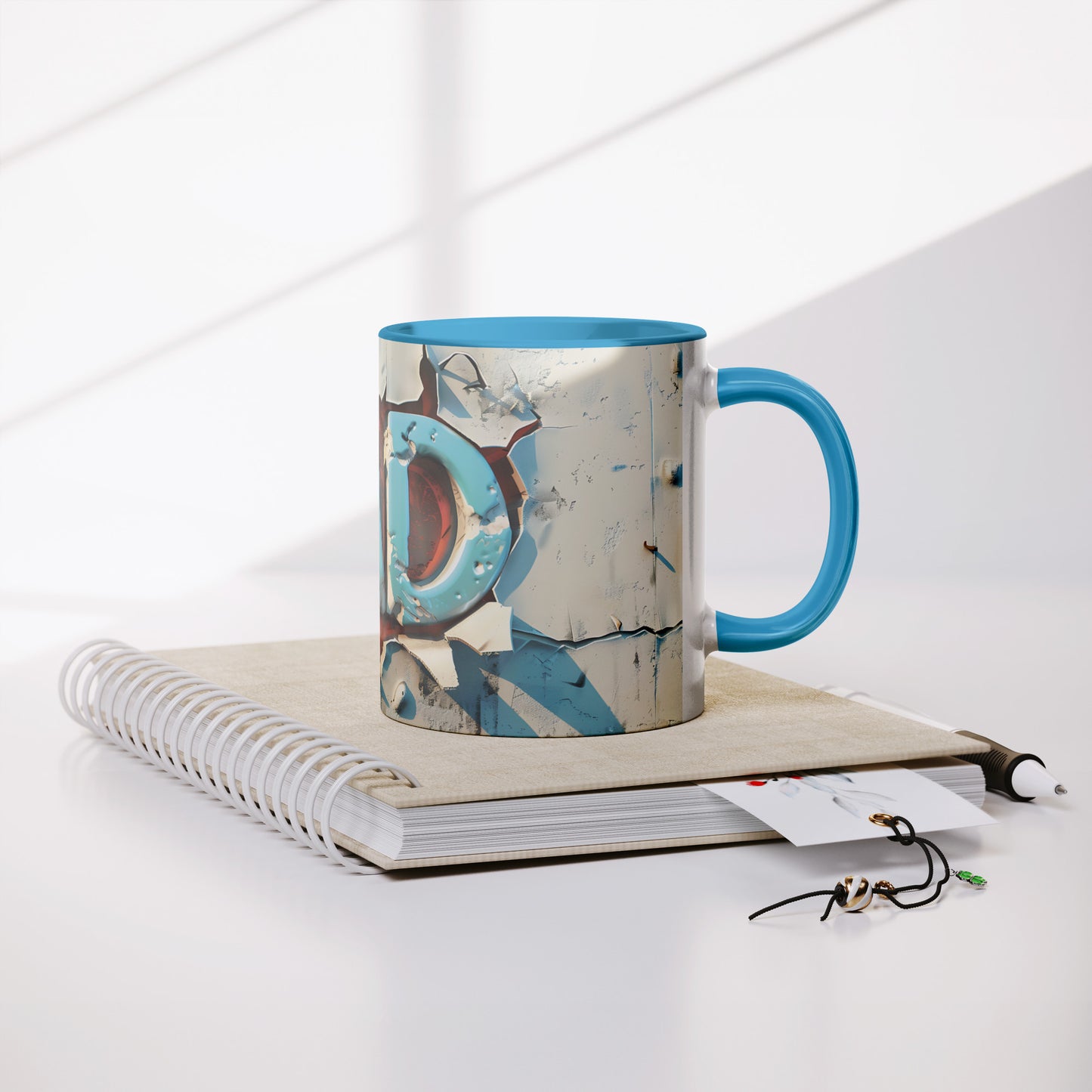 3D Dad Coffee Mug (blue Trim )