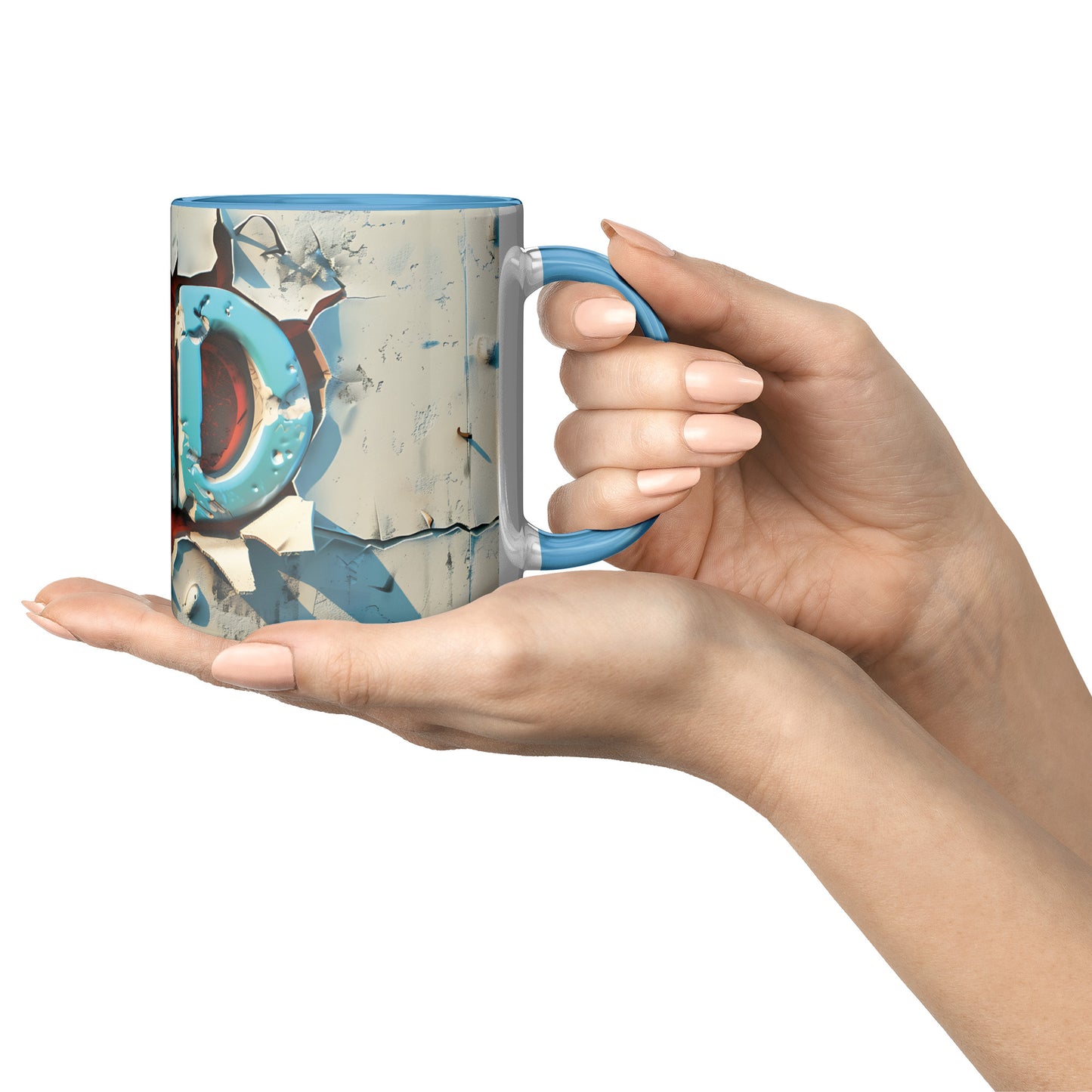 3D Dad Coffee Mug (blue Trim )