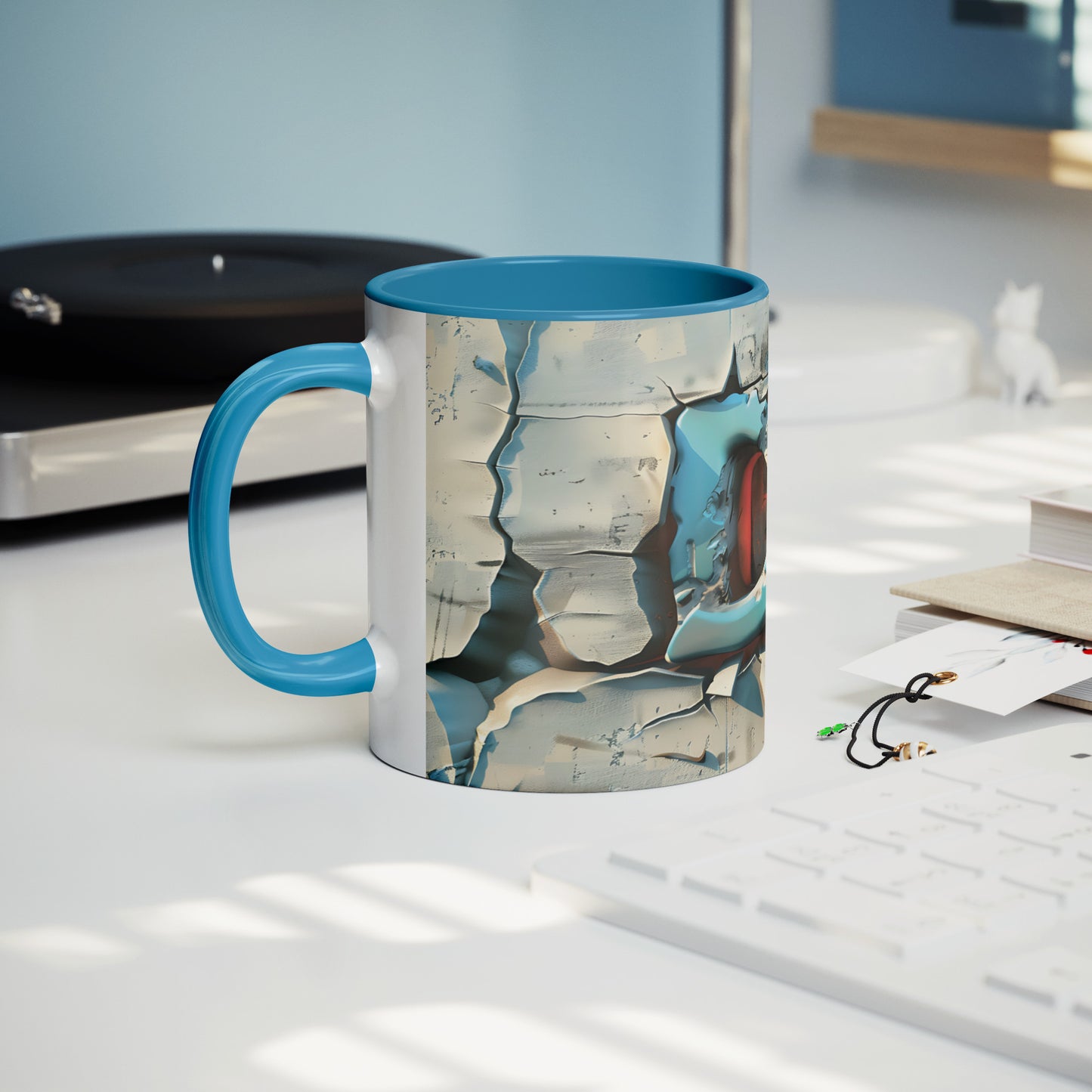 3D Dad Coffee Mug (blue Trim )