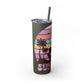 "Summer Vibes " Skinny Tumbler with Straw, 20oz