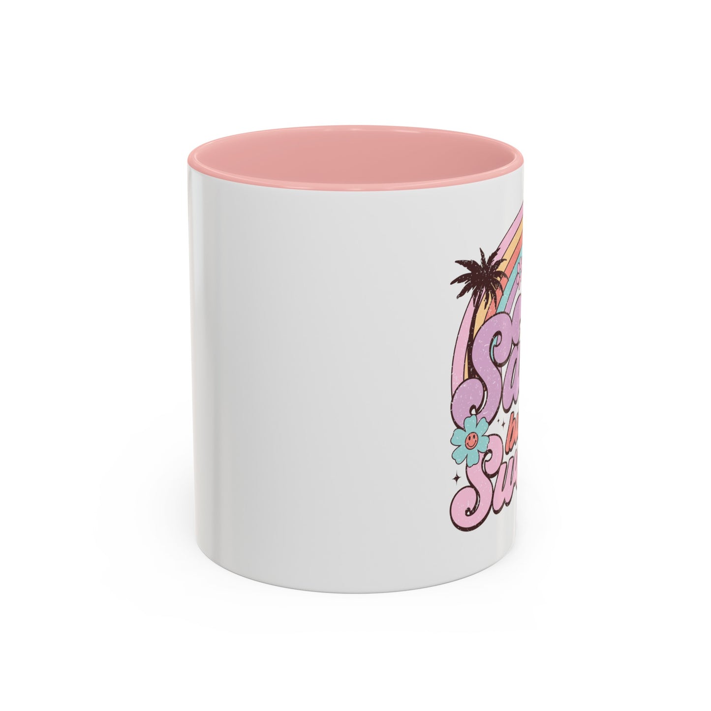 Groovy Summer Collection: "Salty but Sweet " left handed   110z 2 tone Mug