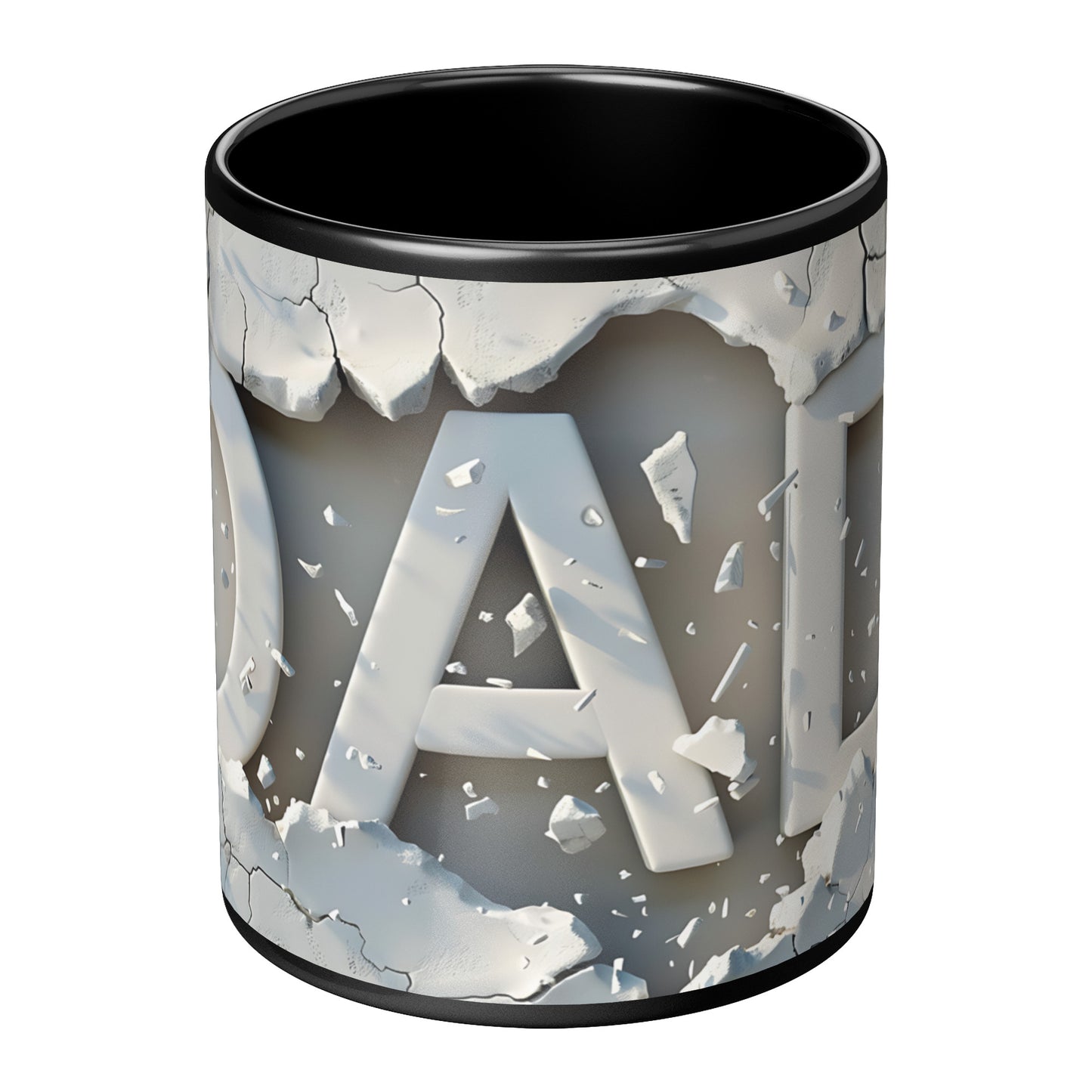 3D Coffee Dad Mug (black)