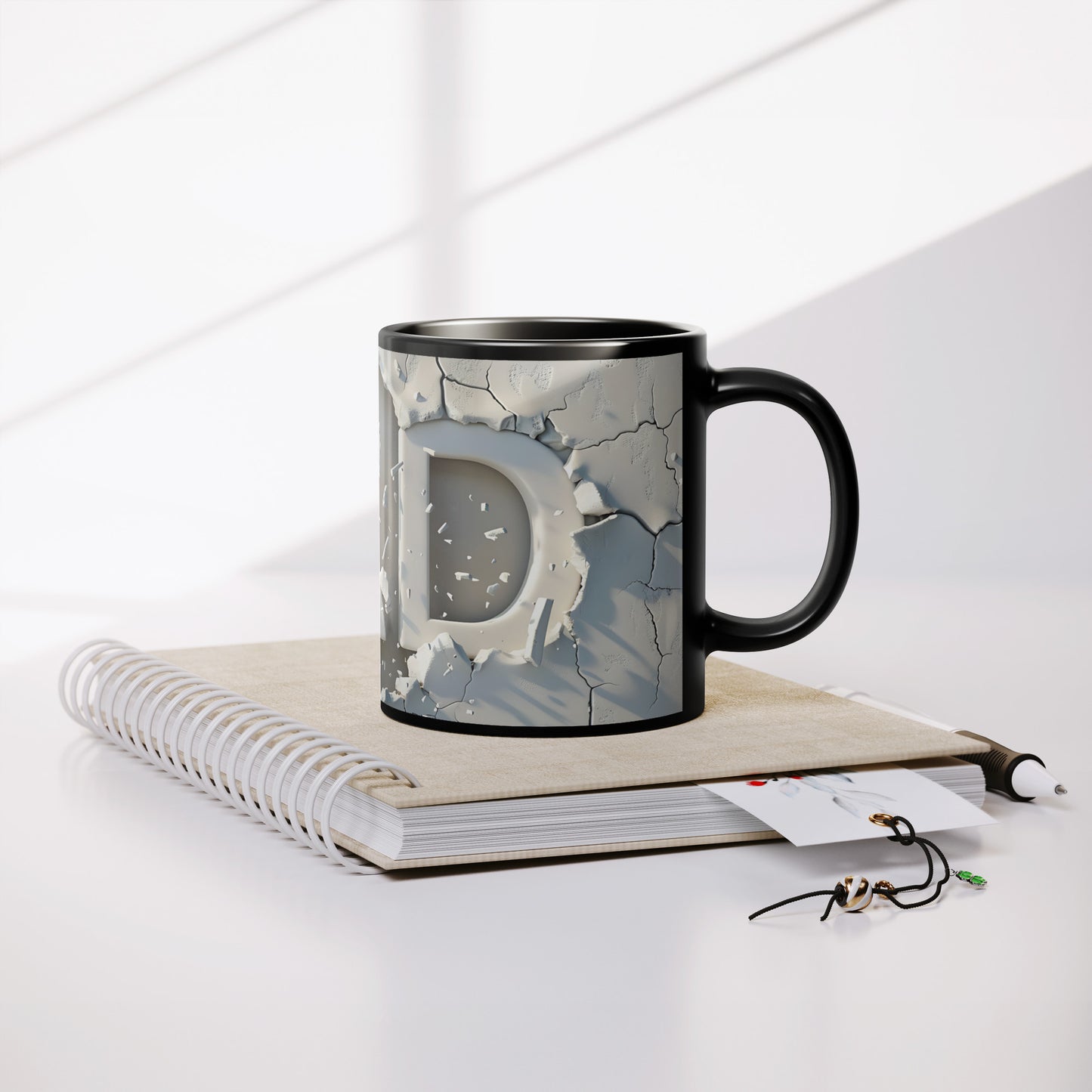 3D Coffee Dad Mug (black)