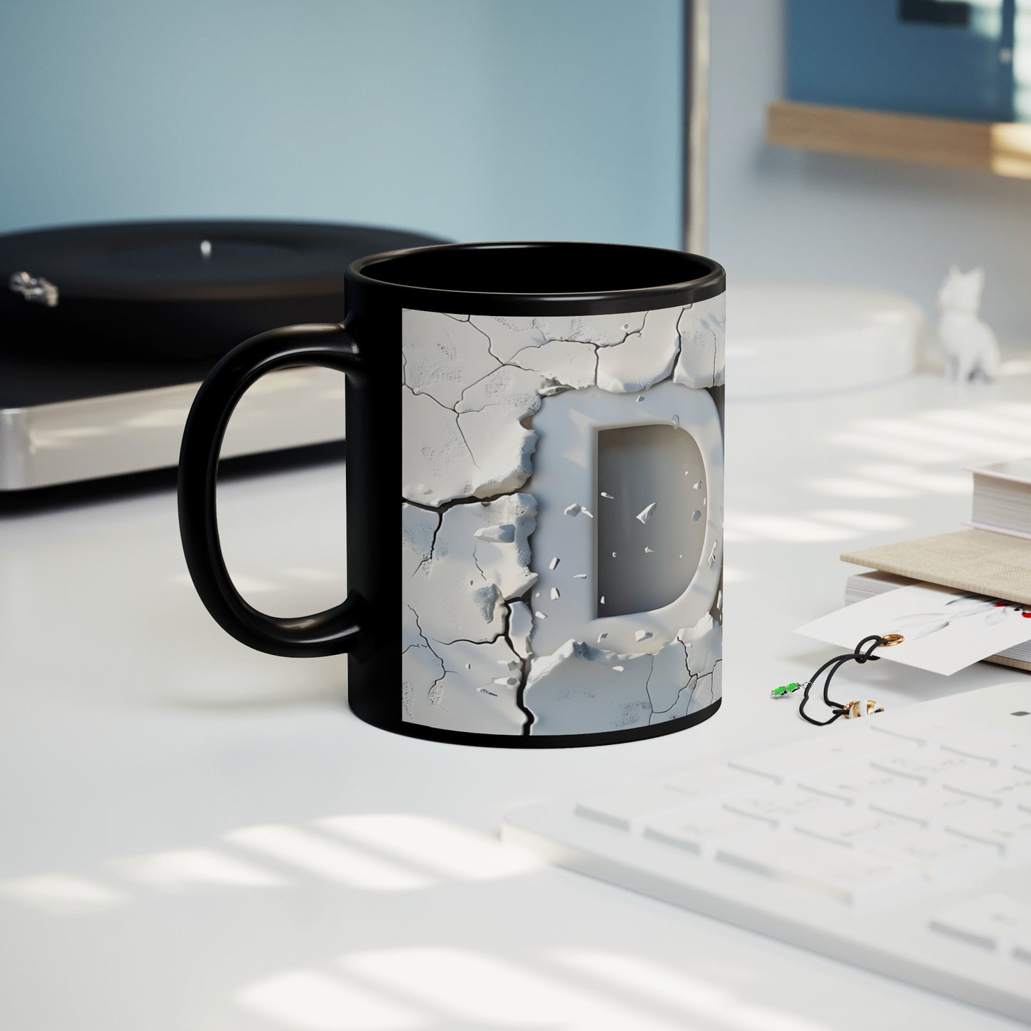 3D Coffee Dad Mug (black)