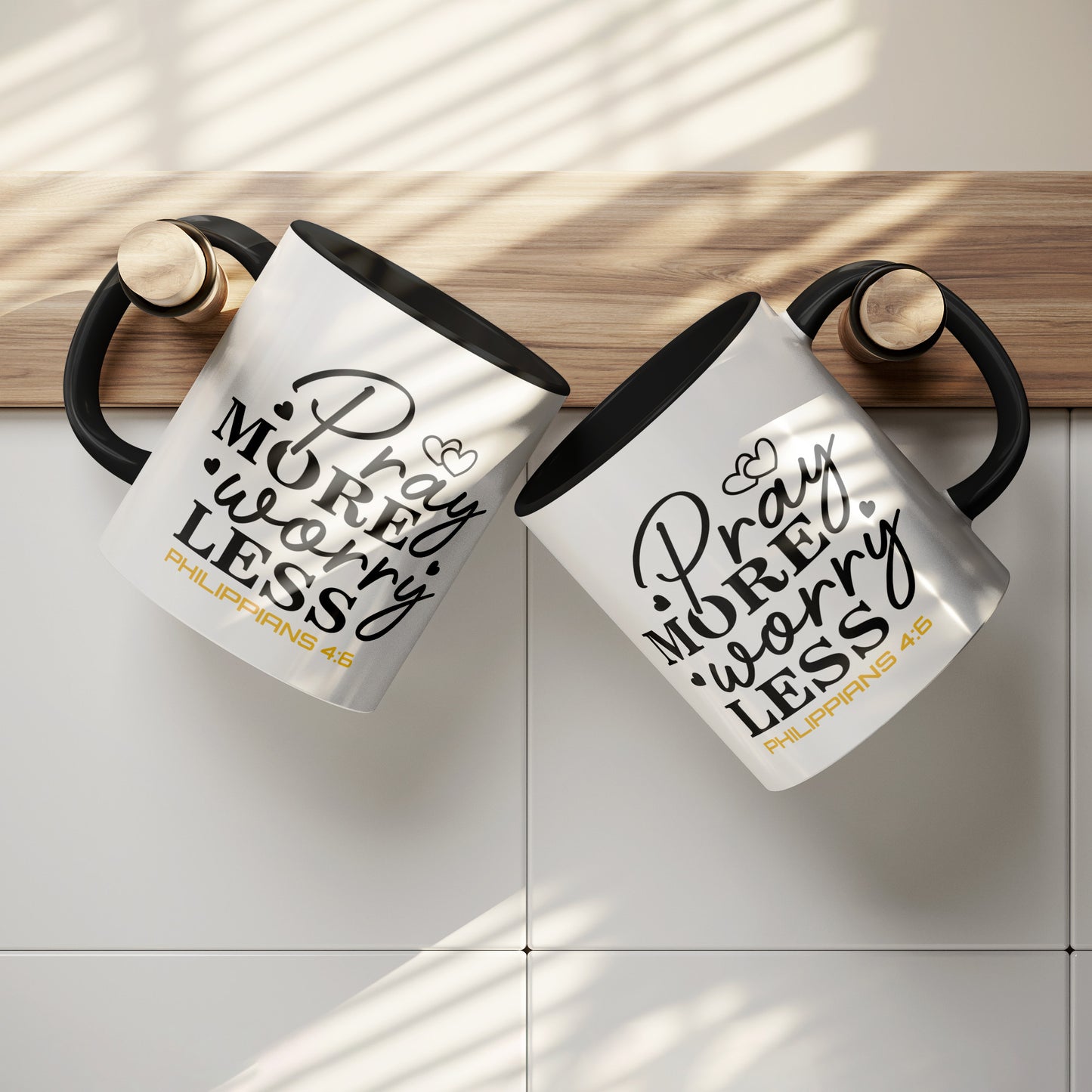 "Pray More Worry Less"  inspirational Mug