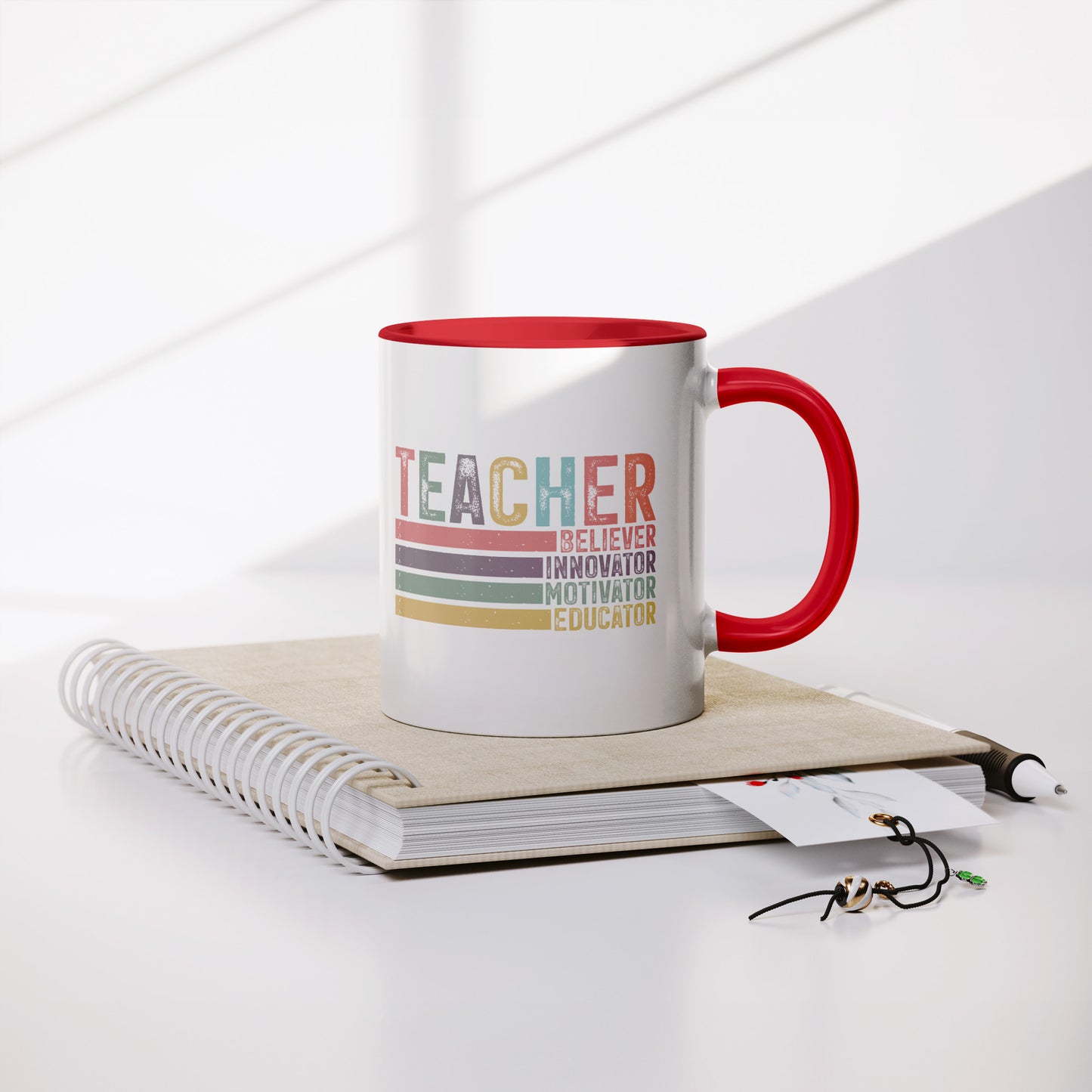 Teacher Mug (Red Accent)