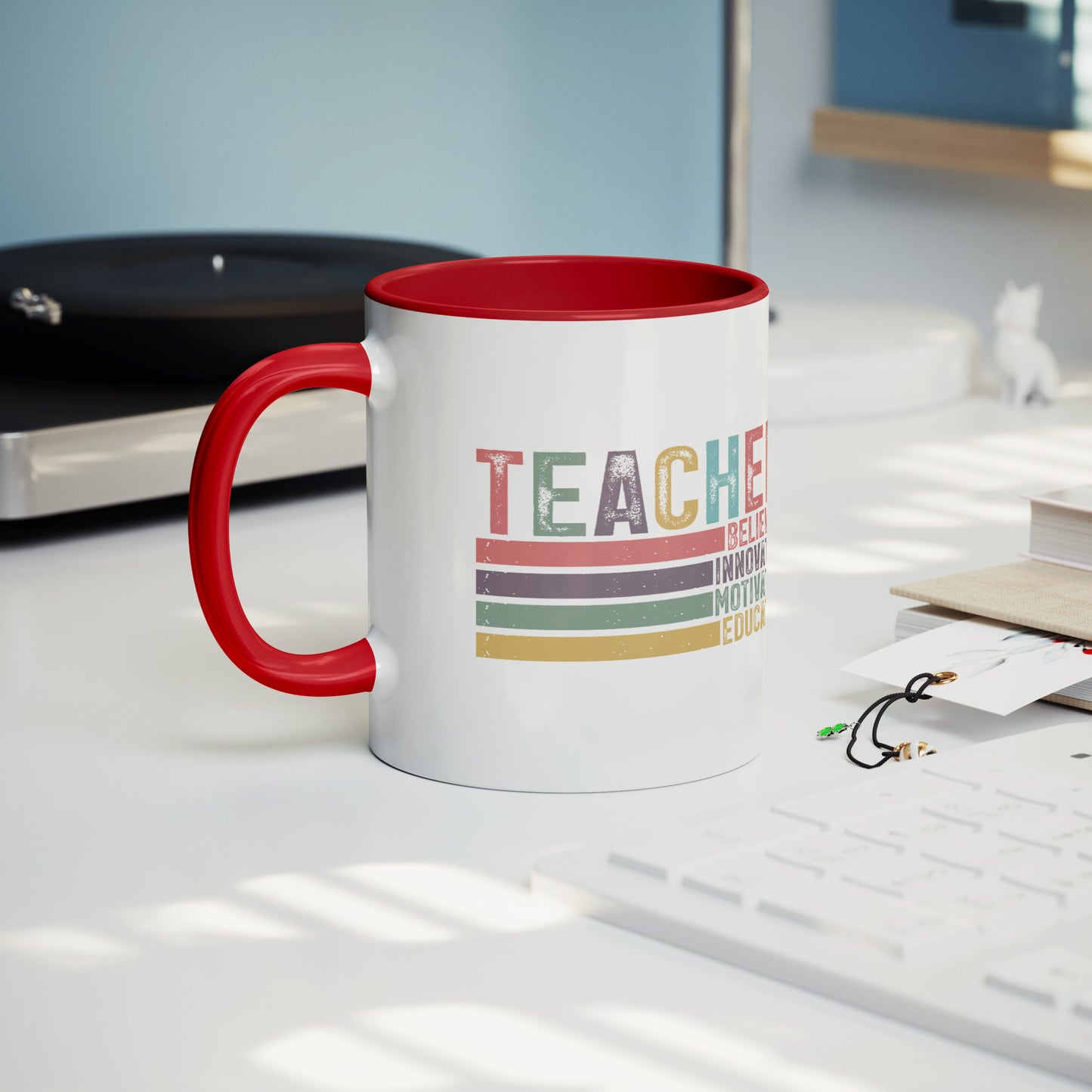 Teacher Mug (Red Accent)