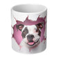 Valentine Dog 3D Wall Ceramic Mug, 11oz FW (Boxer)