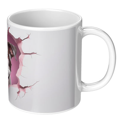 Valentine Dog 3D Wall Ceramic Mug, 11oz FW (Boxer)