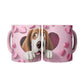 Valentine  Dog 3D Wall Ceramic Mug, 11oz (Basset Hound )